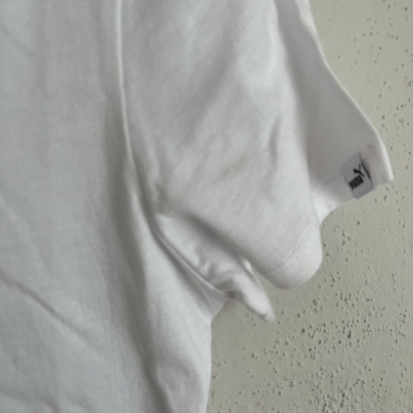 Puma Woman White Logo Print Fearless Tee, Size Small - Picture 4 of 5